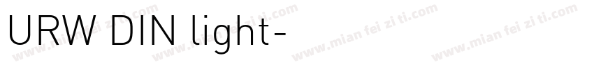 URW DIN light字体转换